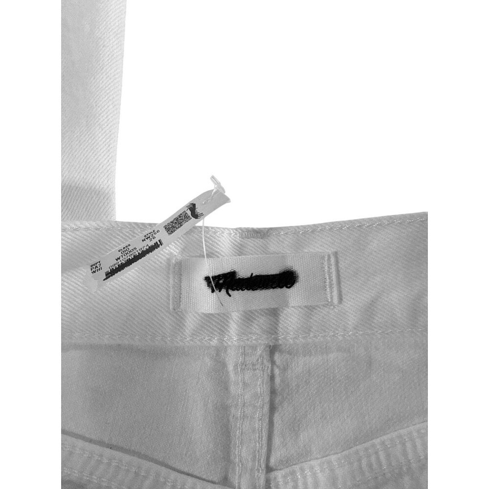 Madewell The Cleo Straight Jean~Size 26~White High Rise Patch Pocket NWT L5 25 - Picture 10 of 12